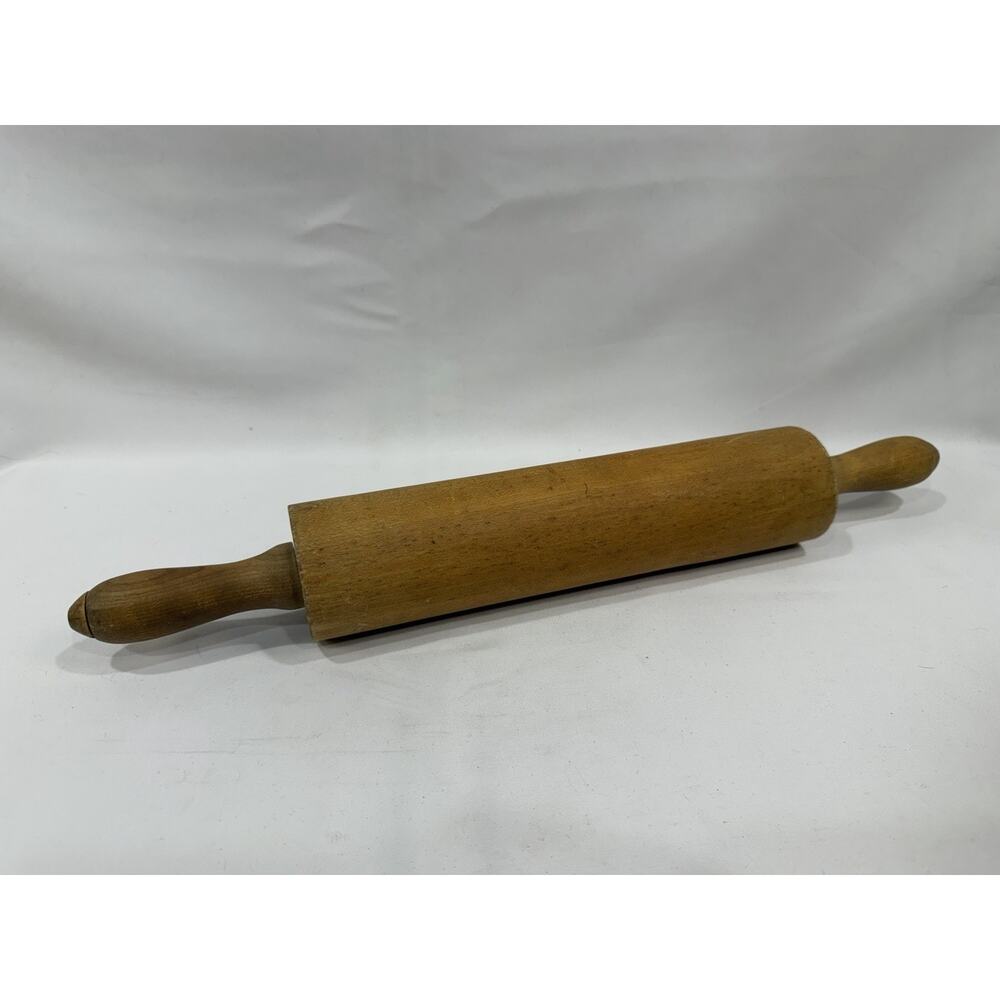 Vintage Wooden Rolling Pin 19” Primitive Farmhouse Baking, Kitchen Decor